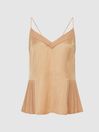 Reiss Nude Elodie Woven Satin Cami Top