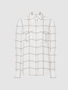 Reiss Ivory Edie Chain Print Long Sleeve Shirt
