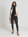 Reiss Lux Coated Mid Rise Skinny Jeans