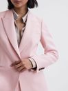 Reiss Pink Marina Petite Single Breasted Blazer