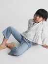 Reiss Light Blue Febe Jr Kick Flared Jeans
