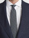 Reiss Blue Balfour Flecked Knitted Silk Tie