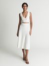 Reiss White Kit Lace Crop Top