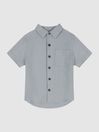 Reiss Airforce Blue Max Junior Short Sleeve Shirt