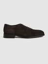 Reiss Chocolate Bay Suede Whole Cut Shoes