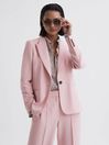 Reiss Pink Marina Single Breasted Blazer