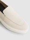 Reiss Ecru Acer Leather Slip-On Loafers