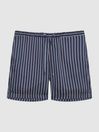 Reiss Ecru/Charc Owen Striped Shorts