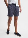 Reiss Ecru/Charc Owen Striped Shorts
