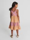 Reiss Orange Elina Junior Stripe Midi Dress