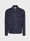 Reiss Blue Anderson Suede Jacket