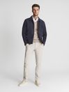 Reiss Blue Anderson Suede Jacket
