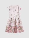 Reiss Pink Tammy Junior Scuba Floral Printed Dress