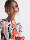 Reiss Coral April Junior Printed Floaty Dress