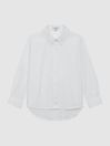 Reiss White Jenny Junior Cotton Buttoned Shirt
