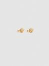 Reiss Gold Arabella Crystal Embellished Hoop Earrings