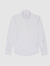 Reiss White Voyager Regular Fit Travel Shirt