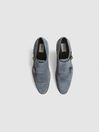 Reiss Airforce Blue Rivington Suede Monk Strap Shoes