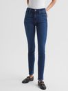 Reiss Dark Blue Margot PAIGE Skinny High Rise Jeans