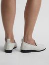 Reiss Off White Ainsley Leather Loafers