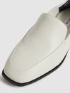Reiss Off White Ainsley Leather Loafers