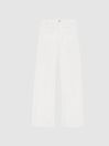 Reiss White Isa High Rise Flared Jeans