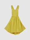 Reiss Bright Yellow Matilda Jr Cross Back Dress