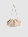Reiss Blush Ellena Soft Nappa Leather Small Bag