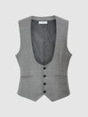 Reiss Grey Buxley Wool Wedding Suit: Horseshoe Waistcoat