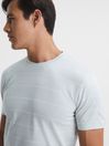 Reiss Sage Milo Mercerised Striped Cotton T-Shirt