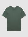 Reiss Fern Green Bless Crew Neck T-shirt