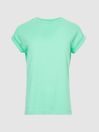 Reiss Mint Tereza Cotton Jersey T-Shirt