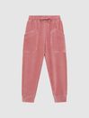 Reiss Pink Kora Junior Relaxed Corduroy Drawstring Trousers