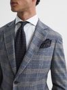 Reiss Airforce Blue Bloomsbury Wool-Silk Blend Slim Fit Blazer