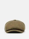 Joules Harrogate Green Tweed Baker Boy Hat
