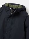 Joules Autumn Layworth Navy Blue Waterproof Coat With Hood