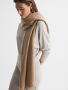 Reiss Camel Picton Wool-Cashmere Scarf