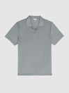 Reiss Sage Jaxx Mercerised Open Collar Polo T-Shirt