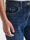 Reiss Mid Blue Bradie Junior Turn Up Relaxed Jeans