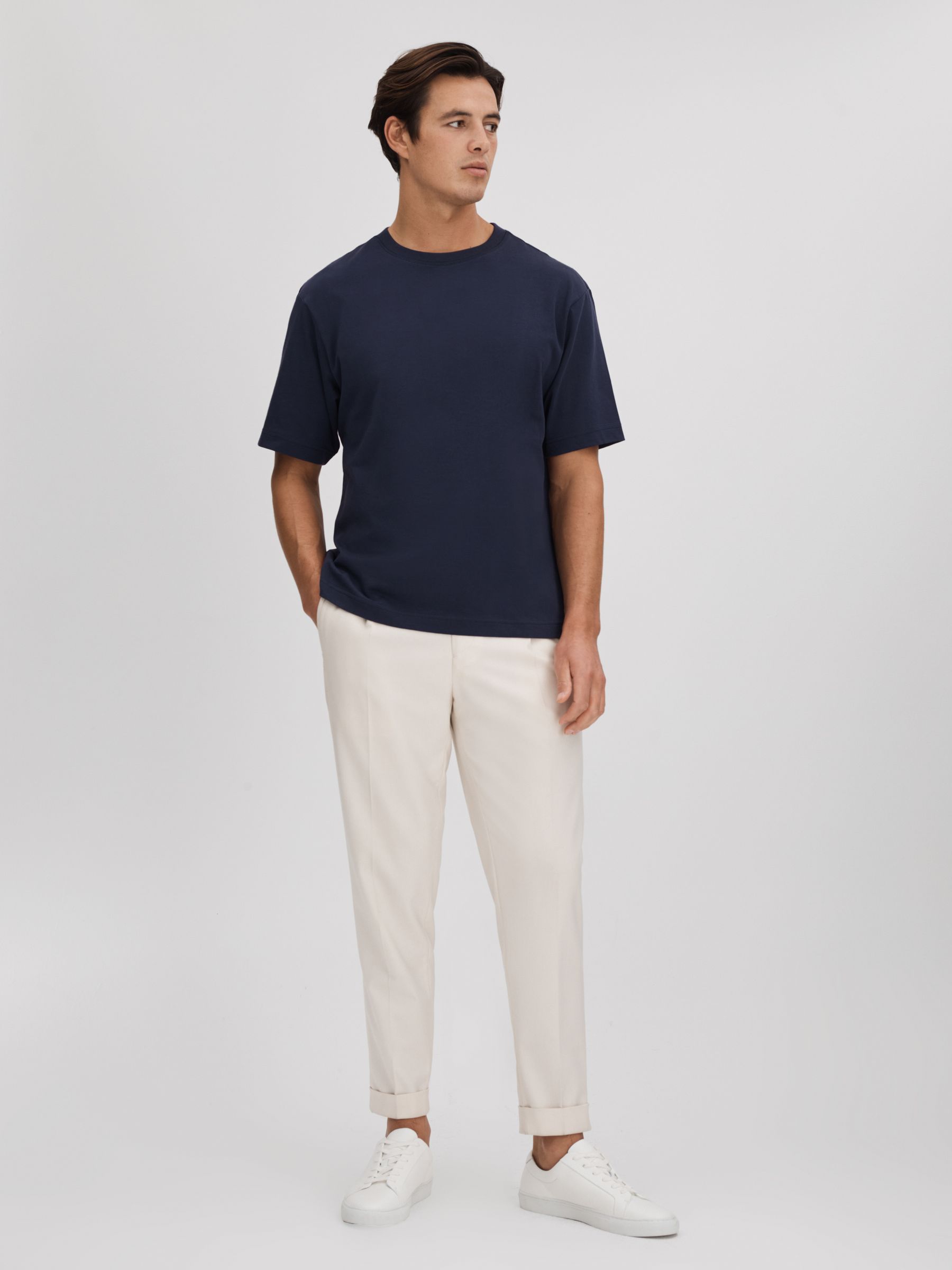 Reiss Tate Oversized Garment Dye T-Shirt - REISS