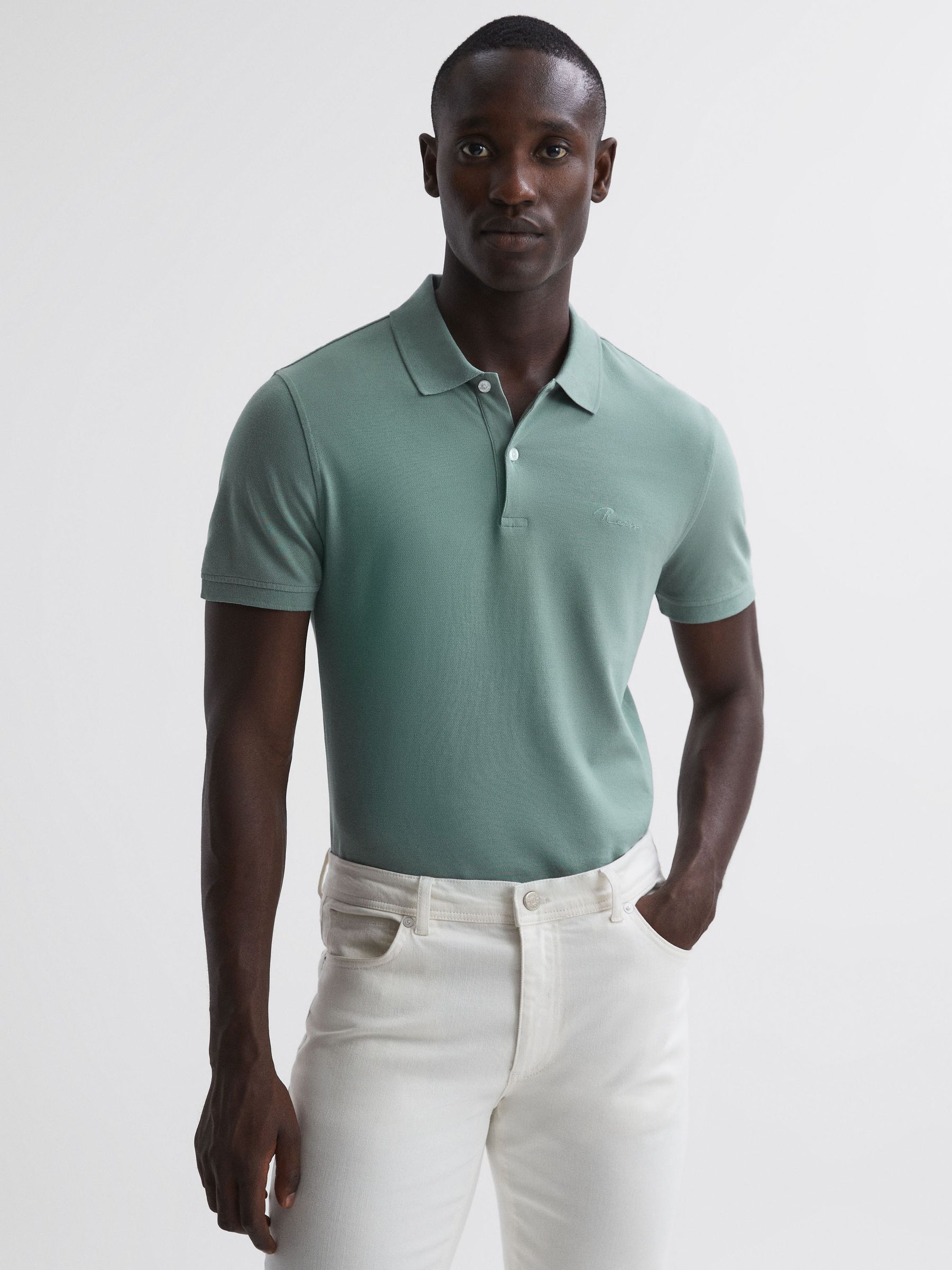 Reiss Peters Slim Fit Garment Dyed Polo Shirt | REISS USA
