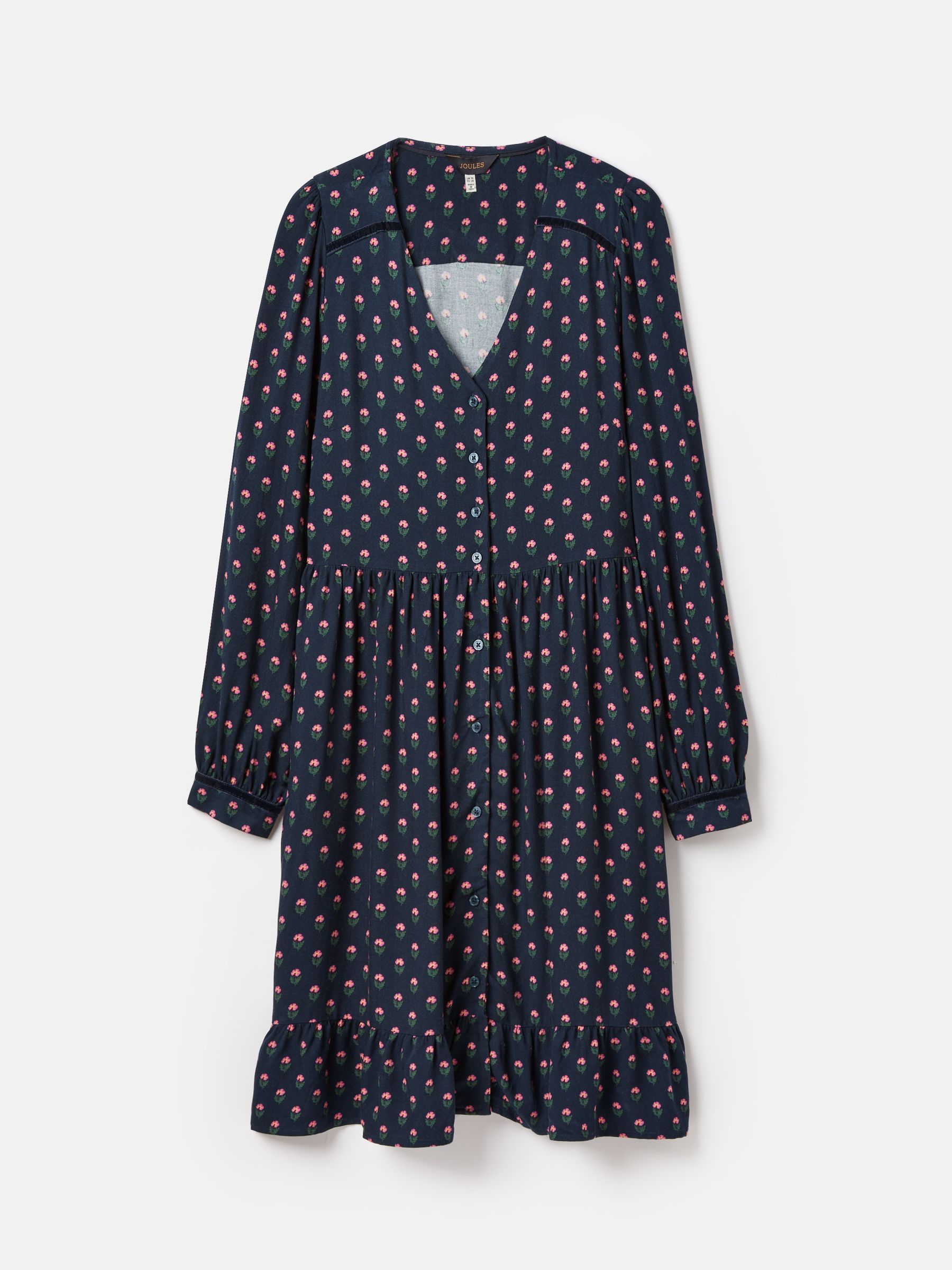 Buy Joules Bonnie Button Down Dress with Peplum Hem from the Joules ...