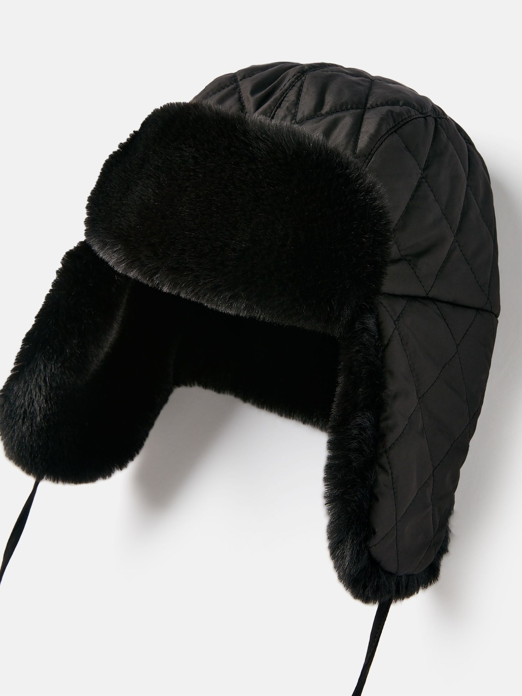 Buy Joules Eira Faux Fur Lined Quilted Trapper Hat from the Joules ...