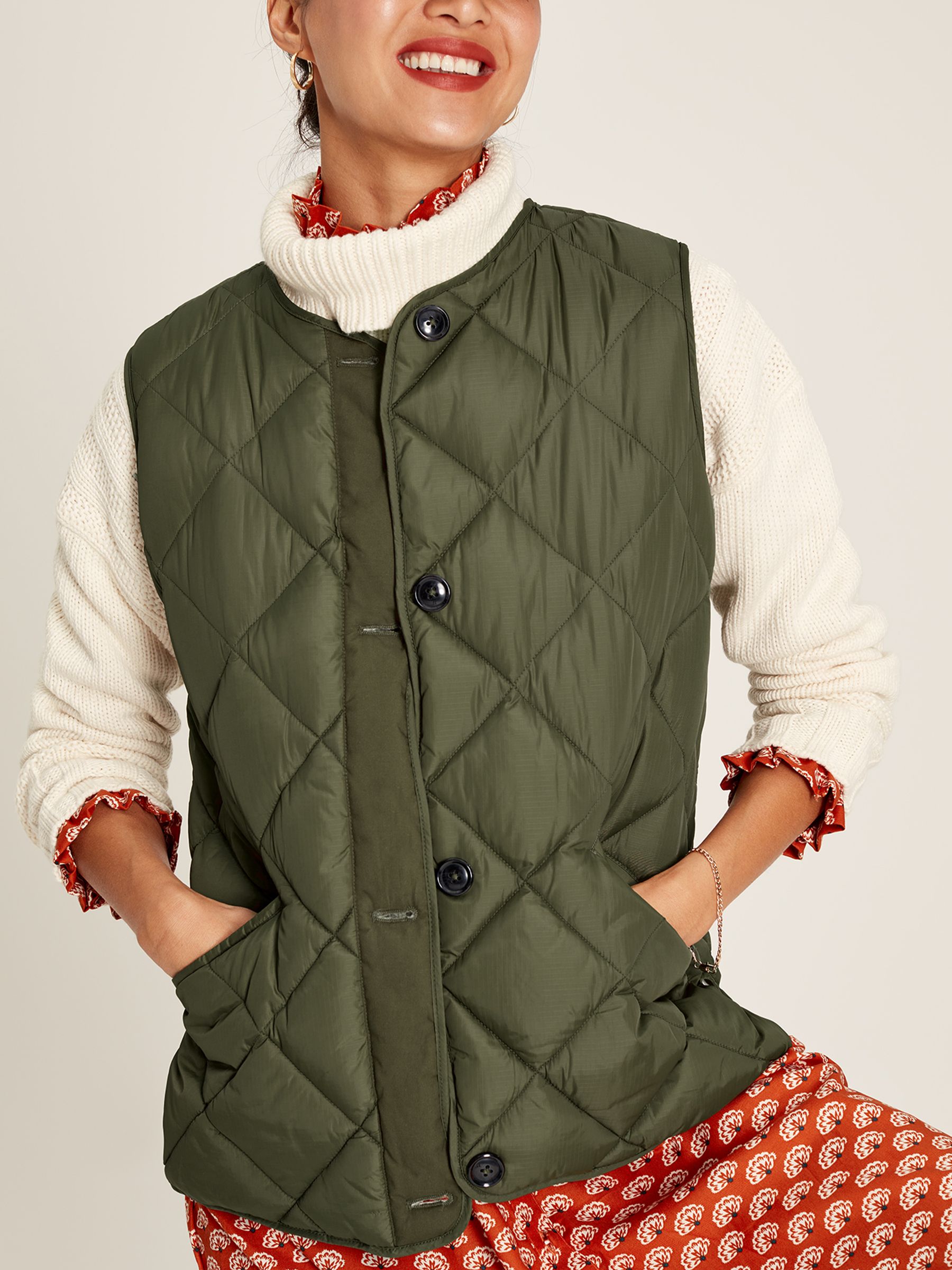 Buy Joules Radley Showerproof Diamond Quilted Gilet from the Joules ...