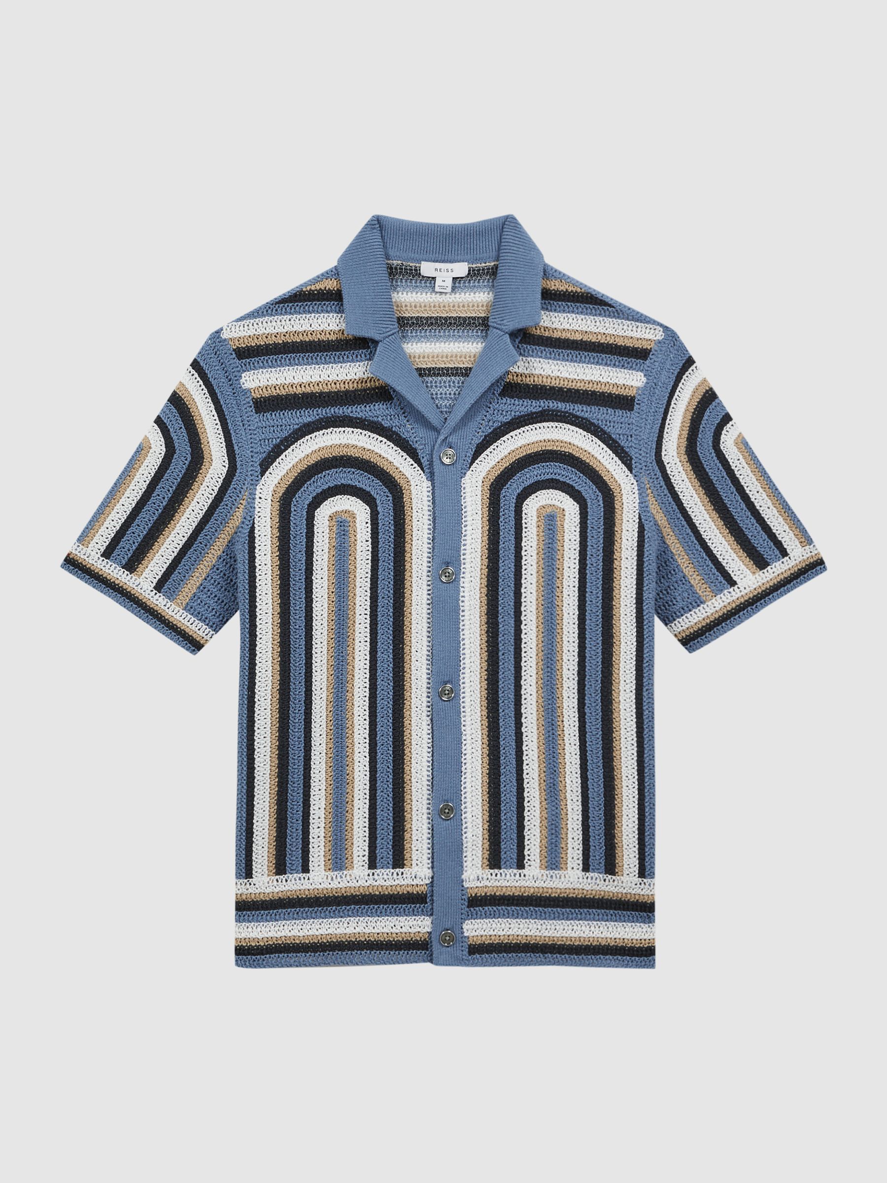 Reiss Columbia Crochet Cuban Collar Shirt - REISS