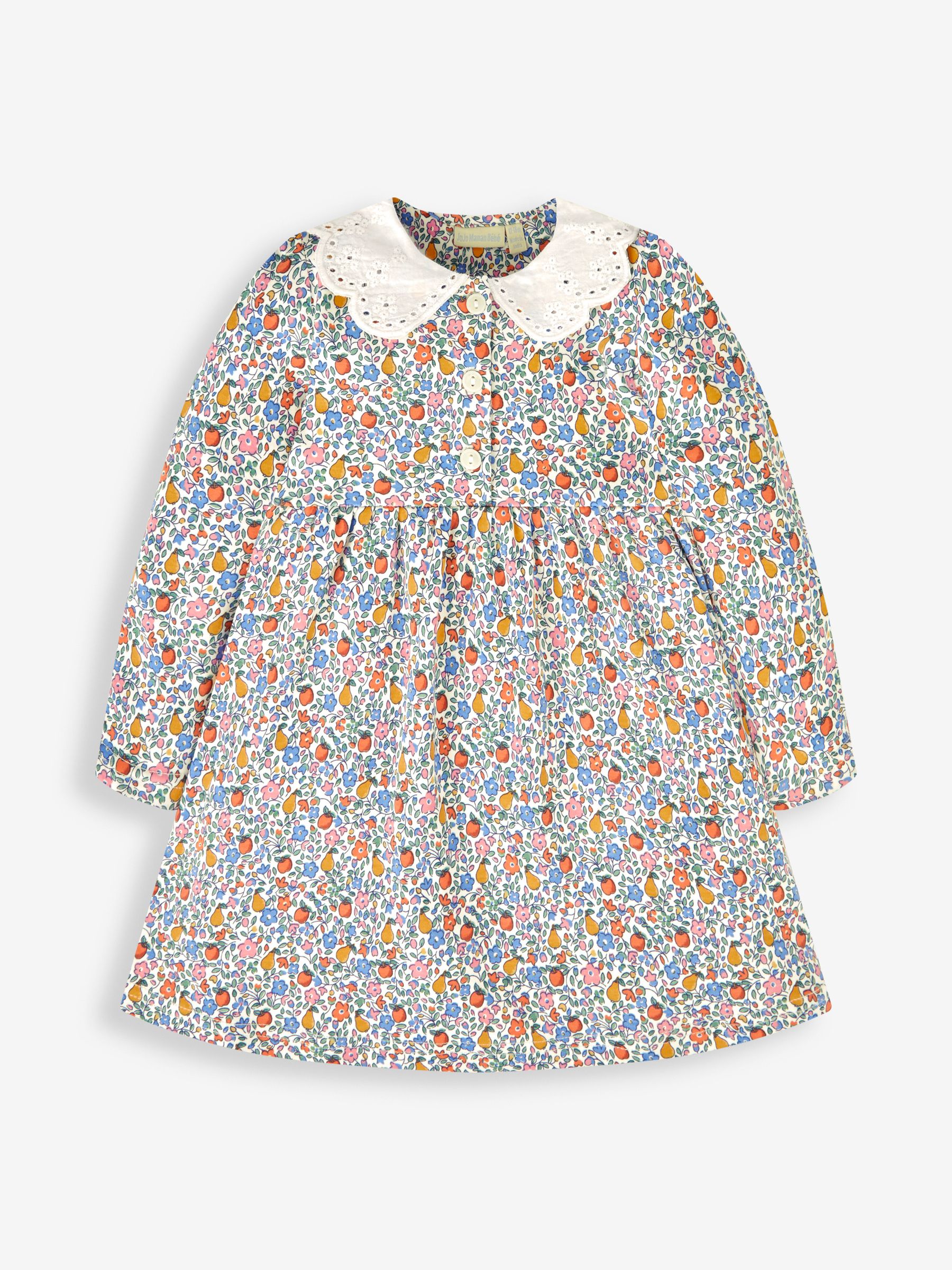 Buy Cream Girls' Orchard Ditsy Dress With Broderie Collar from the JoJo ...