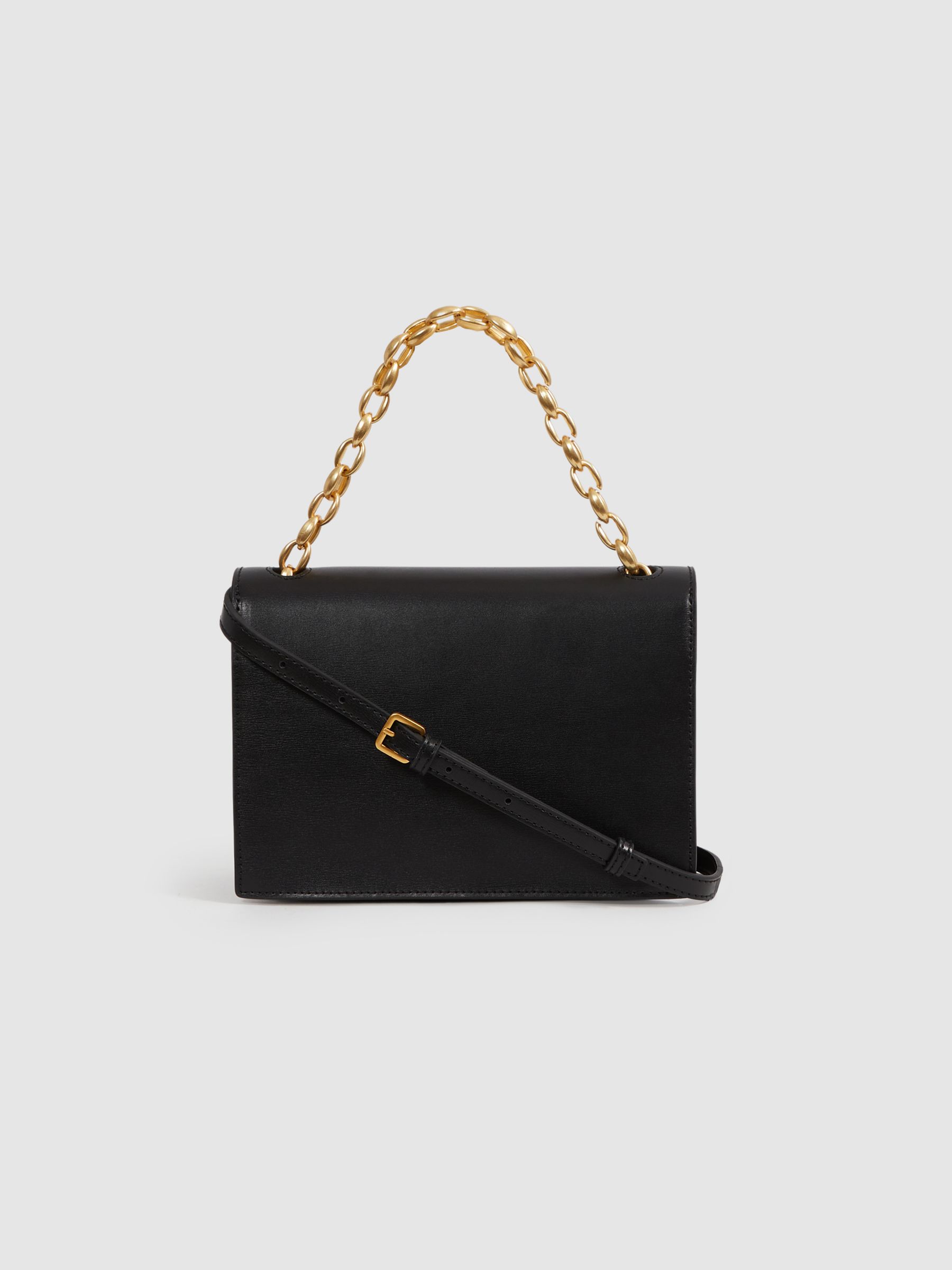 Reiss Sloane Leather Chain Handbag - REISS