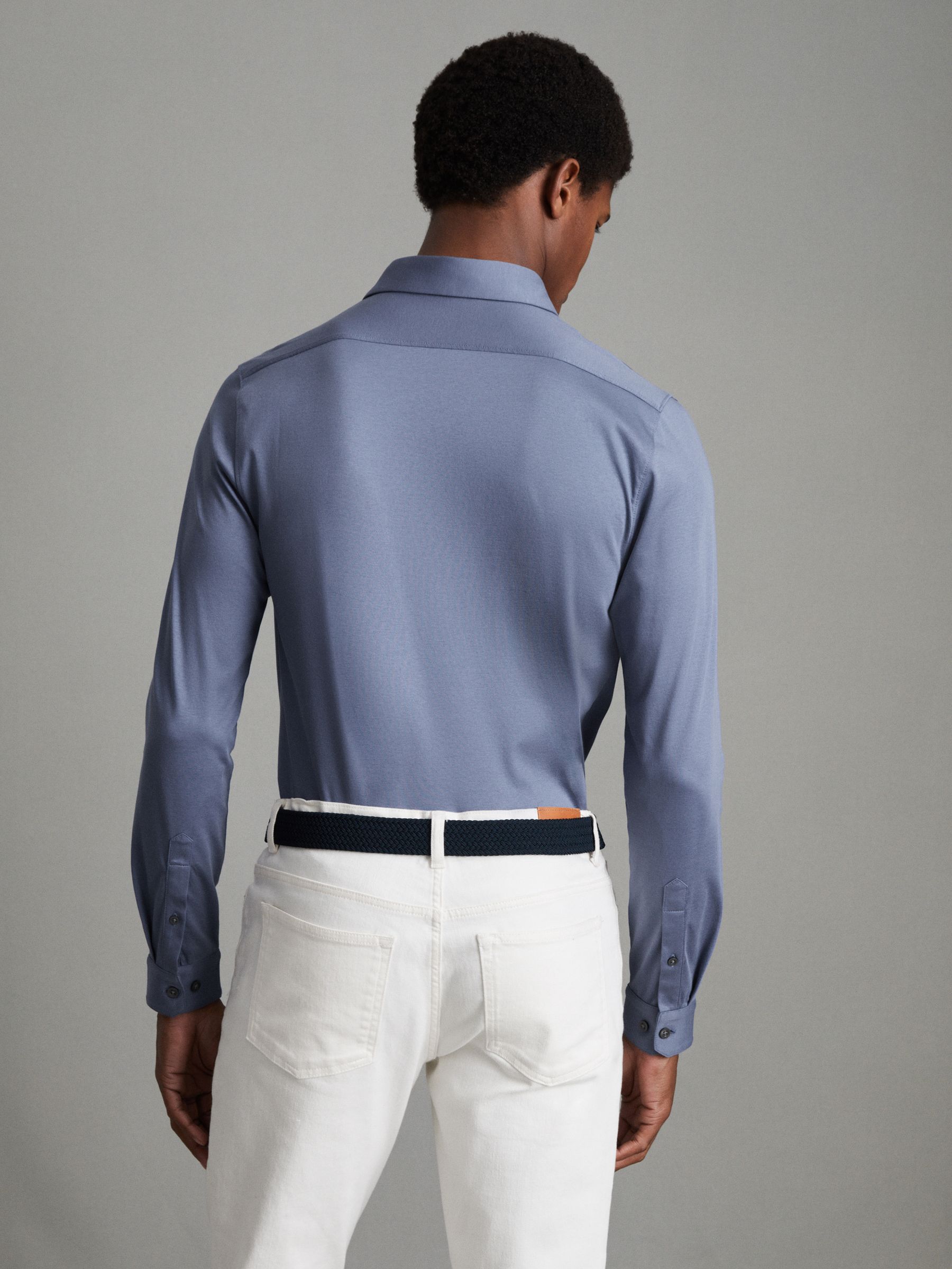 Reiss Viscount Slim Fit Mercerised Cotton Jersey Shirt - REISS