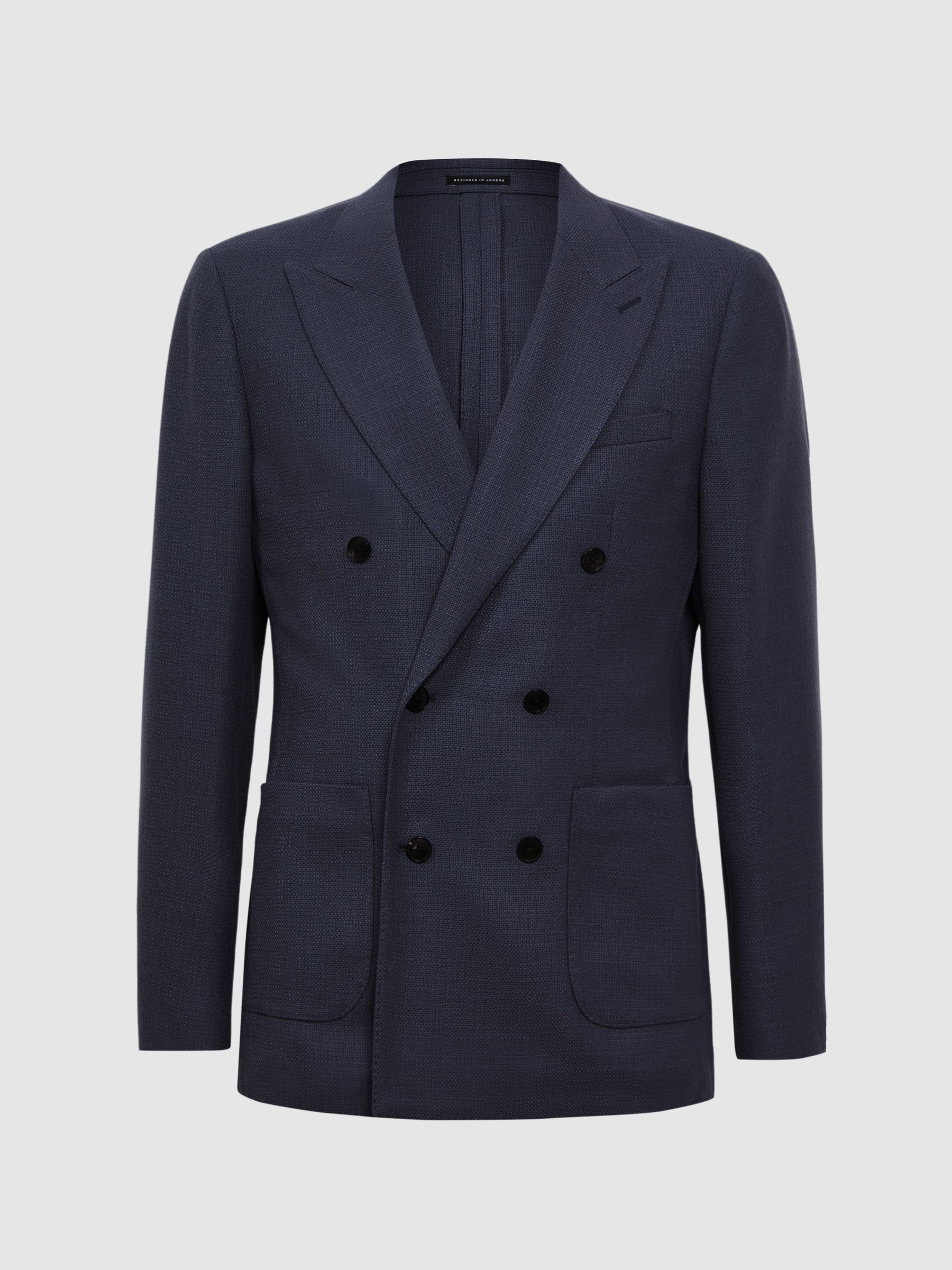Reiss Admire Double Breasted Weave Blazer | REISS USA