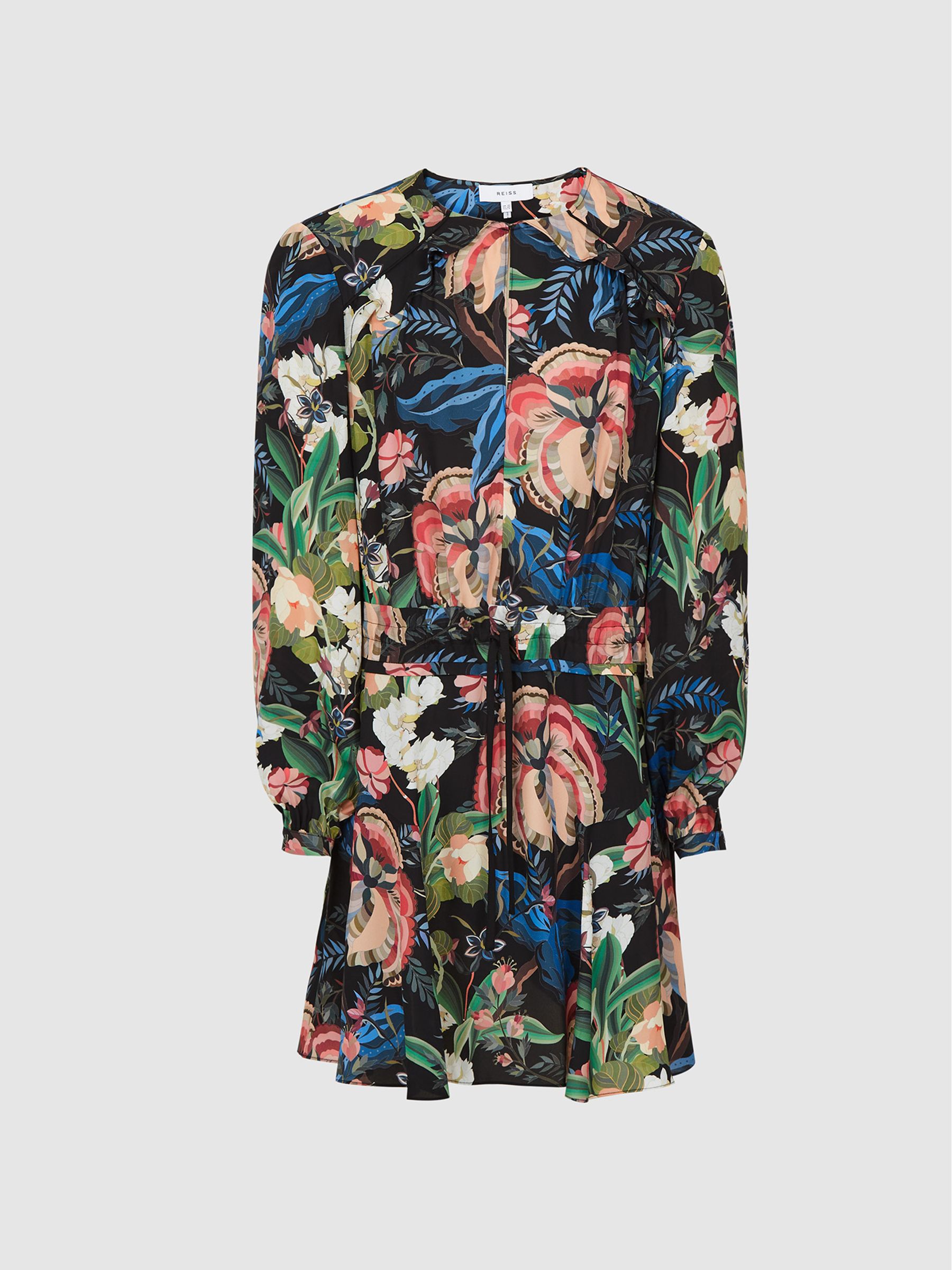 Reiss Alyssa Floral Print Flippy Dress - REISS